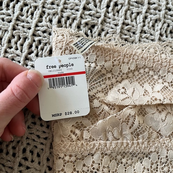 NWT Free People Lacey looks bandeau in nude - Picture 5 of 6